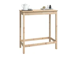 Mesa alta de bar madera maciza de pino 100x50x110 cm ES556541