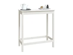 Mesa alta de bar madera maciza de pino blanco 100x50x110 cm ES520584