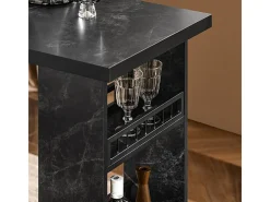 Mesa Alta de Bar Mesa alta de comedor con 3 Baldas 120 x 50 x 105 cm FWT100-SCH SoBuy ES