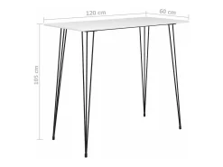 Mesa alta de cocina blanco 120x60x105 cm ES379958
