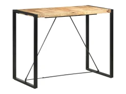 Mesa alta de cocina de madera maciza de mango 140x70x110 cm
