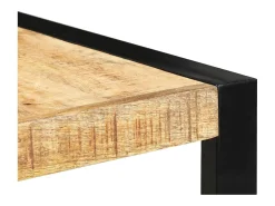 Mesa alta de cocina de madera maciza de mango 140x70x110 cm