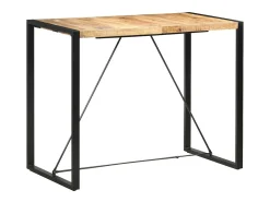 Mesa alta de cocina de madera maciza de mango 140x70x110 cm