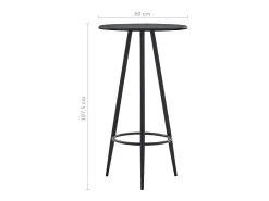 Mesa alta de cocina MDF negro 60x107,5 cm ES625250
