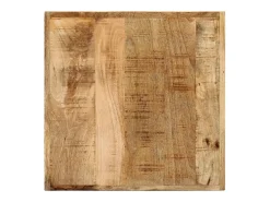 Mesa alta de hierro y madera maciza de mango 55x55x107 cm ES557490