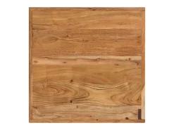 Mesa alta de hierro y madera maciza de acacia 55x55x107 cm ES438267