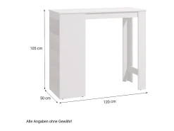 Mesa alta 120x50 cm Blanca