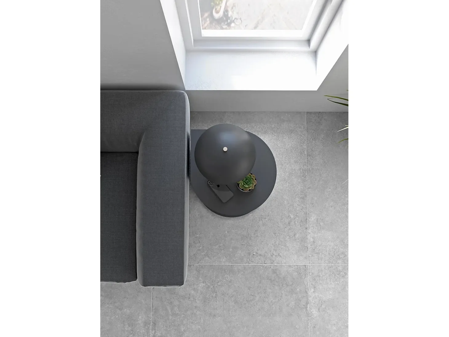 Mesa auxiliar - A62cm x L46cm x P55cm gris grafito -Trébol