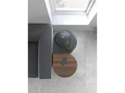 Mesa auxiliar - A62cm x L46cm x P55cm nogal -Trébol
