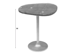 Mesa auxiliar - marrón Cristal - 50 x 42 cm - DARI