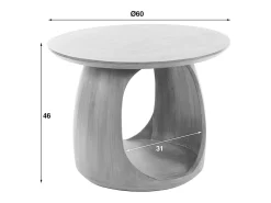 Mesa auxiliar - marrón Madera - 60 x 60 cm - MEVA