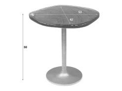 Mesa auxiliar - oro Cristal - 53 x 42 cm - DARI