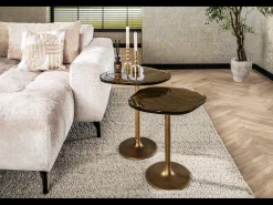 Mesa auxiliar - oro Cristal - 53 x 42 cm - DARI
