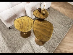 Mesa auxiliar - oro Cristal - 53 x 42 cm - DARI