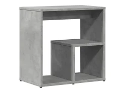 Mesa auxiliar 2 uds madera ingeniería gris hormigón 50x30x50 cm