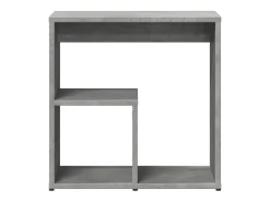Mesa auxiliar 2 uds madera ingeniería gris hormigón 50x30x50 cm