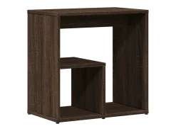 Mesa auxiliar 2 uds madera ingeniería marrón roble 50x30x50 cm