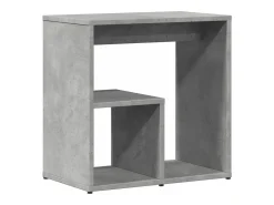 Mesa auxiliar 2 uds madera ingeniería gris hormigón 50x30x50 cm