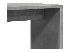 Mesa auxiliar 2 uds madera ingeniería gris hormigón 50x30x50 cm