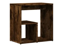 Mesa auxiliar 2 uds madera ingeniería roble ahumado 50x30x50 cm
