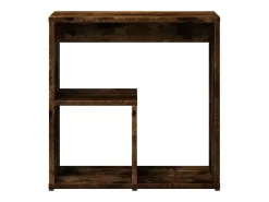 Mesa auxiliar 2 uds madera ingeniería roble ahumado 50x30x50 cm