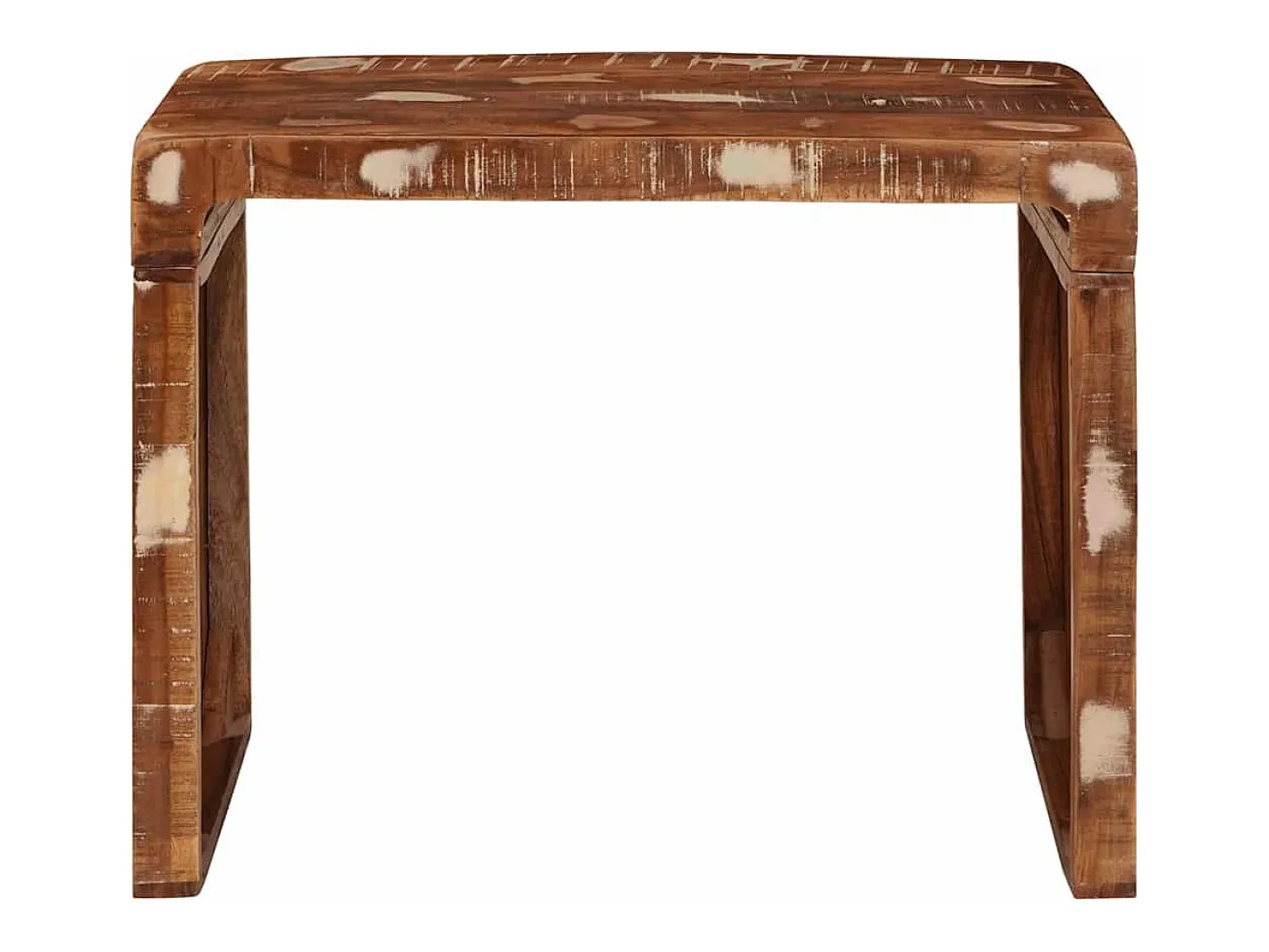 Mesa Auxiliar 60 x 35 x 45 cm madera maciza reciclada