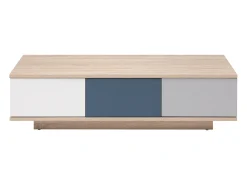 Mesa auxiliar con 3 cajones y 1 estante - Multicolor - FILUTIA