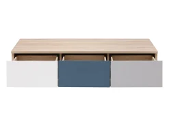 Mesa auxiliar con 3 cajones y 1 estante - Multicolor - FILUTIA