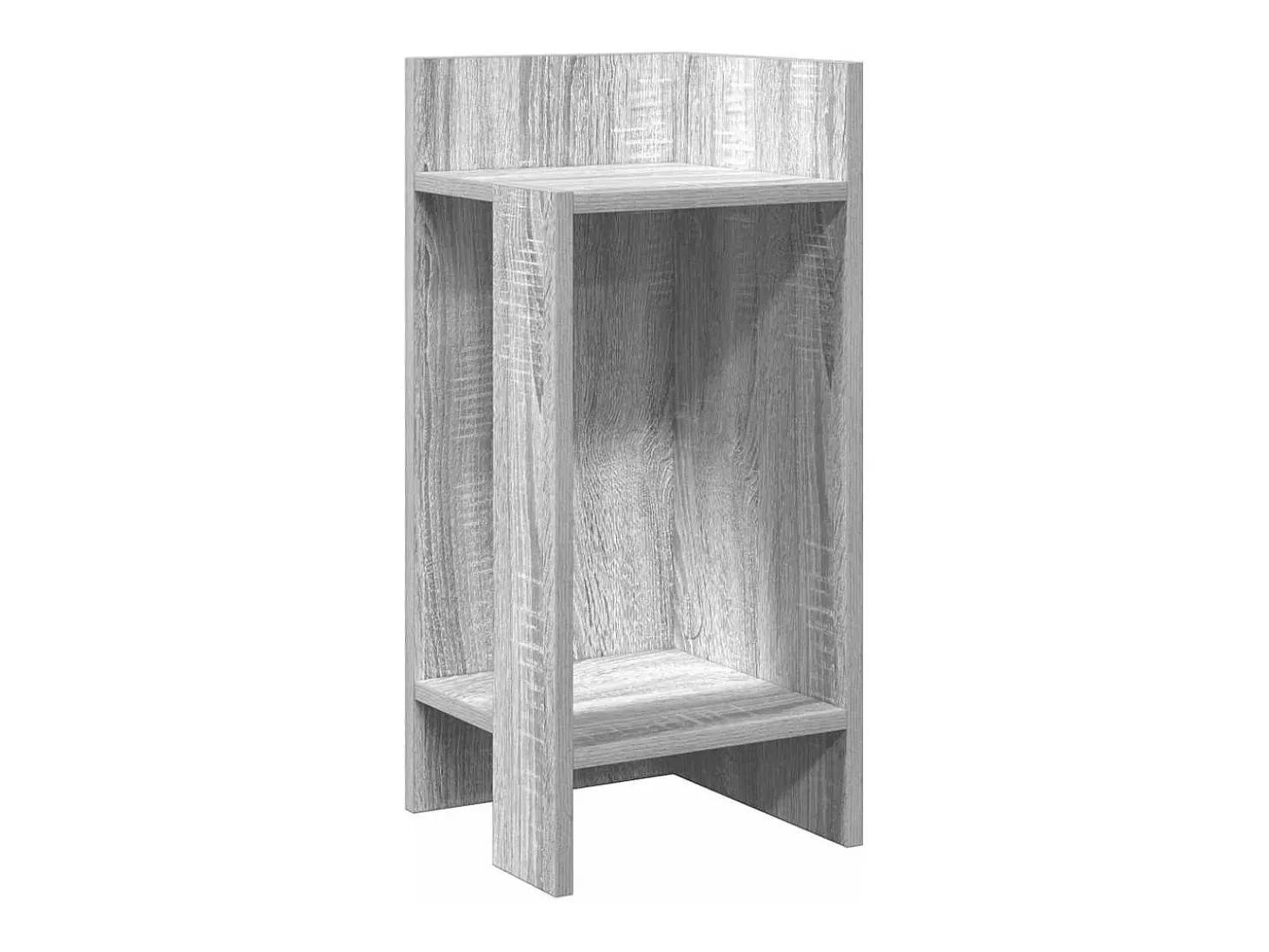 Mesa auxiliar con estante gris sonoma 25,5x27x60 cm