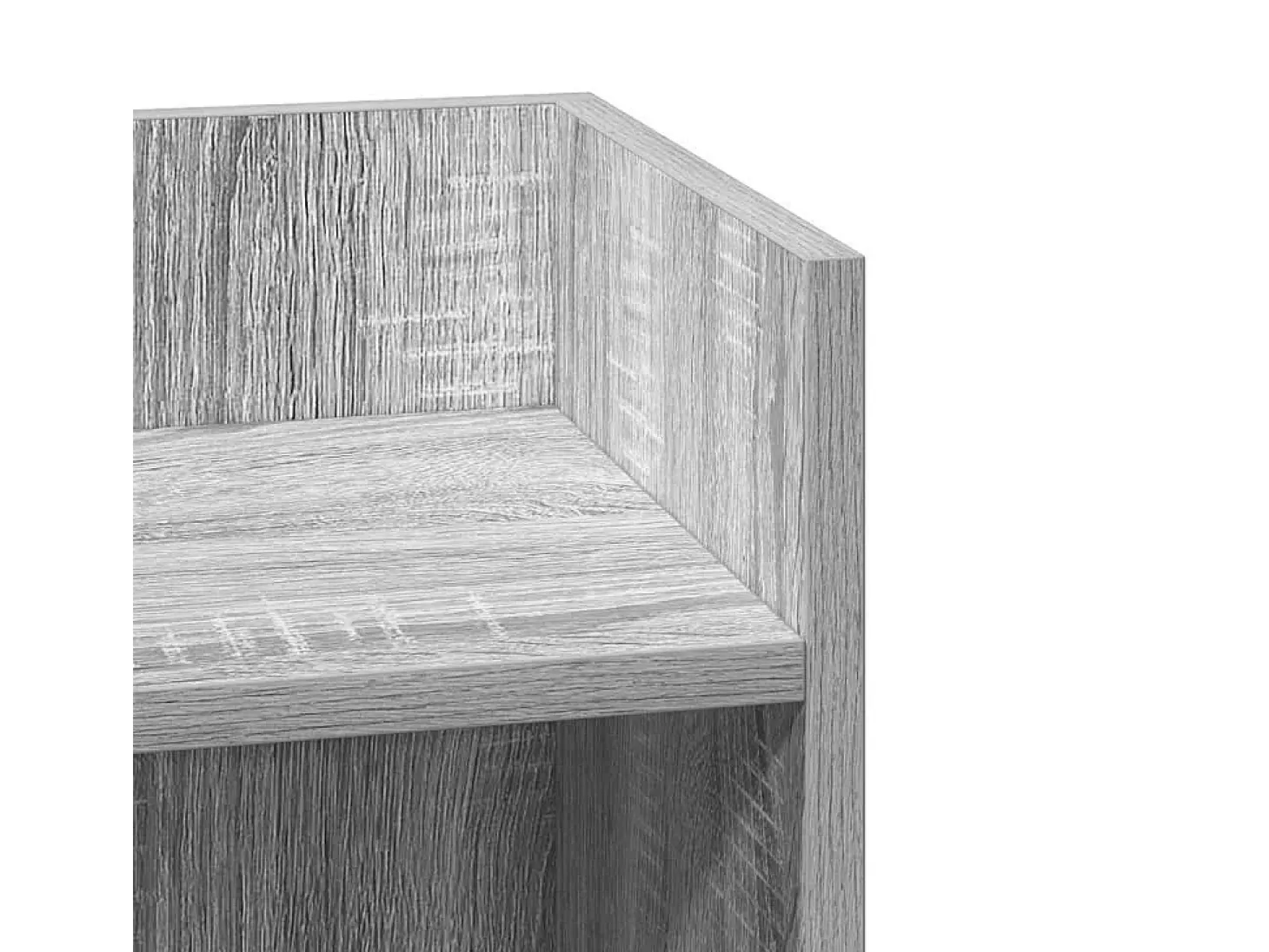 Mesa auxiliar con estante gris sonoma 25,5x27x60 cm
