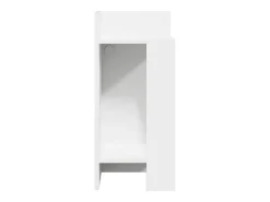 Mesa auxiliar con estante negra 25,5x27x60 cm