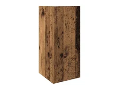 Mesa auxiliar con estante envejecida 25,5x27x60 cm