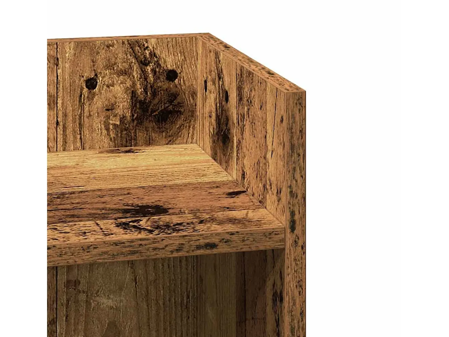 Mesa auxiliar con estante envejecida 25,5x27x60 cm