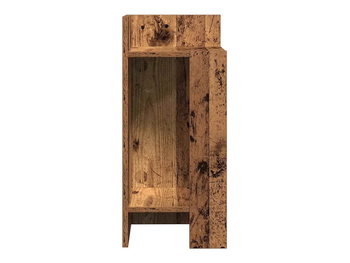 Mesa auxiliar con estante envejecida 25,5x27x60 cm
