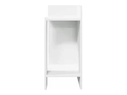 Mesa auxiliar con estante blanco 25,5x27x60 cm