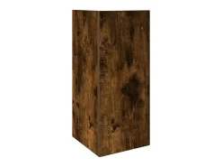 Mesa auxiliar con estante roble ahumado 25,5x27x60 cm