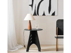 Mesa Auxiliar con Juntas de Espiga Mesita de Noche Mesa de Centro para Salón y Dormitorio 36 x 36 x 55 cm Negro HFBT01-SCH SoBuy ES