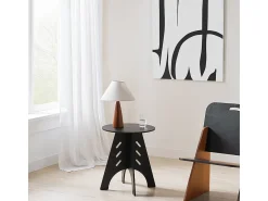 Mesa Auxiliar con Juntas de Espiga Mesita de Noche Mesa de Centro para Salón y Dormitorio 36 x 36 x 55 cm Negro HFBT01-SCH SoBuy ES