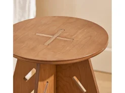 Mesa Auxiliar con Juntas de Espiga Mesita de Noche Mesa de Centro para Salón y Dormitorio 32 x 32 x 48.5 cm Marrón HFBT01-K-BR SoBuy ES