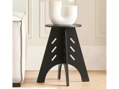 Mesa Auxiliar con Juntas de Espiga Mesita de Noche Mesa de Centro para Salón y Dormitorio 32 x 32 x 48.5 cm Negro HFBT01-K-SCH SoBuy ES