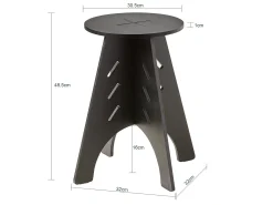 Mesa Auxiliar con Juntas de Espiga Mesita de Noche Mesa de Centro para Salón y Dormitorio 32 x 32 x 48.5 cm Negro HFBT01-K-SCH SoBuy ES