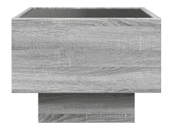Mesa auxiliar con LED madera ingeniería gris Sonoma 40x40x30cm