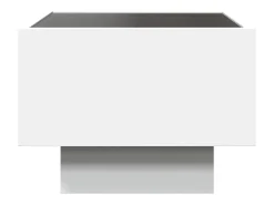 Mesa auxiliar con luz LED madera ingeniería blanco 40x40x30 cm