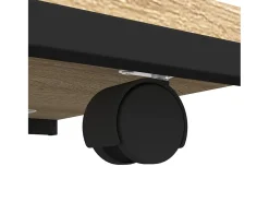 Mesa auxiliar con ruedas madera roble Sonoma 50x35x55,5 cm
