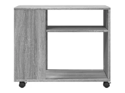 Mesa auxiliar con ruedas madera gris Sonoma 70x35x60 cm
