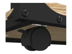 Mesa auxiliar con ruedas madera roble Sonoma 50x35x55,5 cm