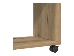 Mesa auxiliar con ruedas madera roble Sonoma 70x35x60 cm