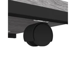 Mesa auxiliar con ruedas madera gris Sonoma 50x35x55,5 cm