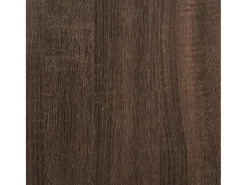Mesa auxiliar con ruedas madera roble marrón 70x35x60 cm