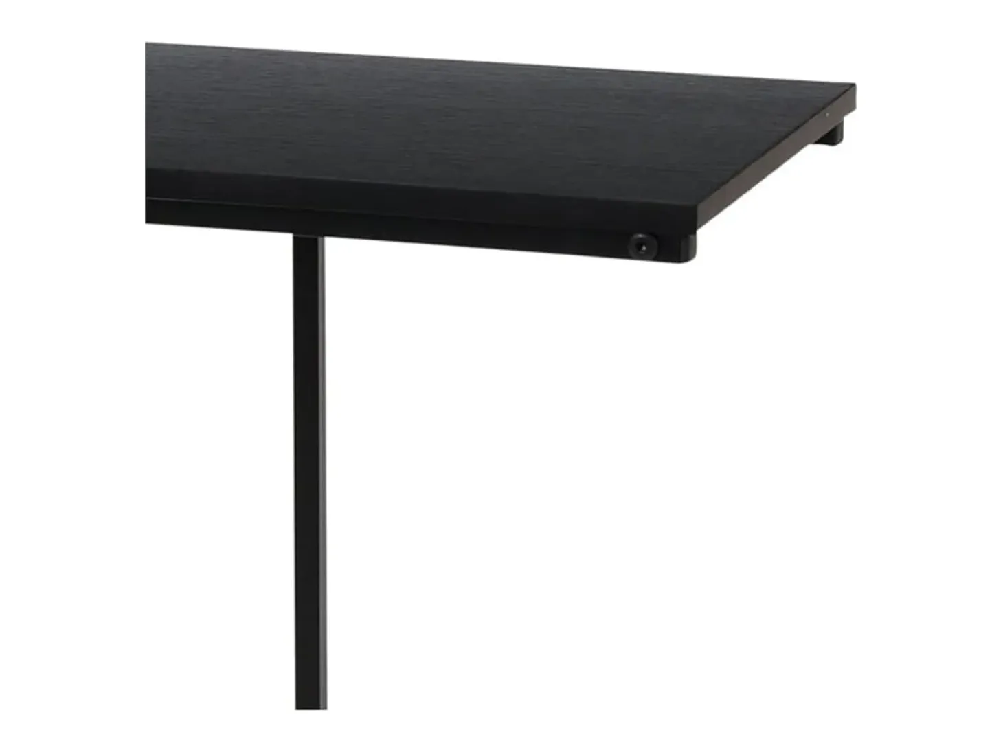 Mesa auxiliar con superficie de MDF negro